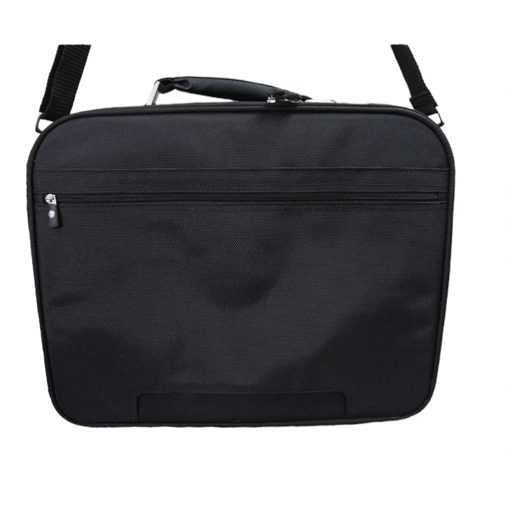NWOT Dell Black Ballistic Microfiber Multi compartment Hard Shell Computer Bag